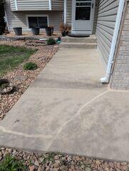 After the crew lifted the slabs and sealed the joints and cracks