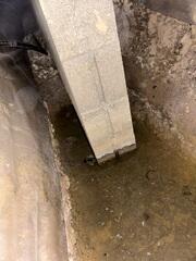 Some areas of the crawl space had standing water, creating a mold hazard and potentially weakening the foundation over time.