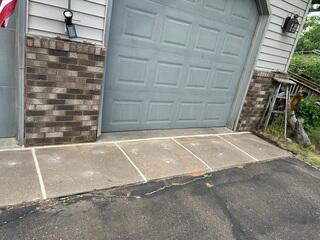 The top of the driveway was repaired