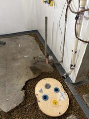 During: Our Foreman, Raul, and his crew successfully secured all the products in the basement.