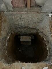 Foundation Pier installed and now ready to be backfilled.