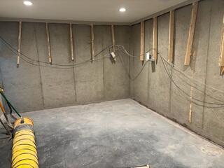 Before Waterproofing system is installed.