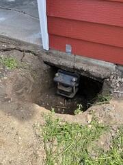 During: Our Foreman, Charlie, and his crew secured several products throughout the damaged concrete floor.