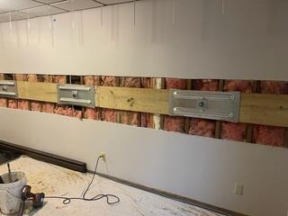 The anchors successfully installed and tightened