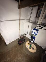 after sump pump