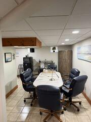 Seamless ceiling coverage throughout the basement.