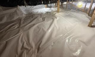Encapsulation complete! This crawl space is now clean and bright, and can be safely used as dry storage.