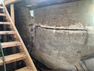 Cracked and bowing walls in Davenport, NY