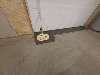 CleanSpace Wall System was installed to help create a cleaner, brighter basement while working with the waterproofing system. If moisture enters through the wall, the system helps direct it downward toward the drainage system rather than allowing it to spread into the basement. The interior drainage system was installed along the basement perimeter to collect water at the base of the foundation wall. Once collected, the water is directed to the sump pump system so it can be removed from the basement before it reaches the floor area.
The TripleSafe sump pump system provides dependable basement protection with multiple levels of pumping capability. It is designed to handle normal water conditions, higher water volumes, and backup protection, giving the homeowner a much more reliable solution than a basic sump pump setup.