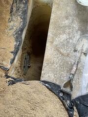 During: Our Foreman, Victor, and his crew secured the GeoLock Wall Anchors on the damaged walls.