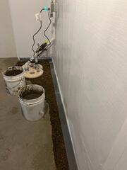 During: Our Foreman, Jesus, and his crew worked hard to secure all the products throughout the basement.