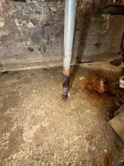 Crawl Space Support Post Replacement in Center Rutland, Vermont | Matt Clar...