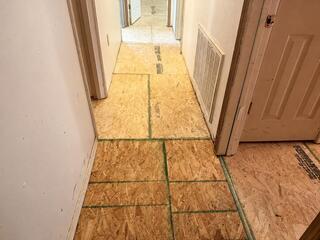 Subfloor repair in hallway