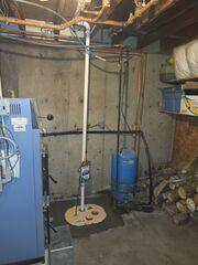 Sump Pump System: Installed to collect water inside the basement and pump it out of the home.