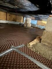 During: Our Foreman, Roel, and his crew successfully secured all the crawl space products throughout the crawl space.