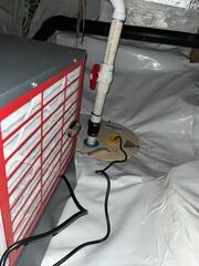SaniDry Sedona and SuperSump Plus Pump, both working together to keep this space dry and healthy all year round