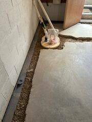 During: Our Foreman, Kiko, and his crew successfully secured all the products throughout the basement.