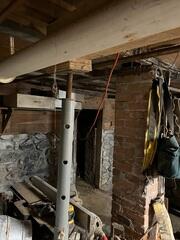 This old support column failed to provide proper support to the above floor.