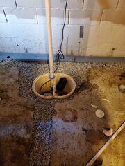 SuperSump+ and WaterGuard were backfilled with rocks