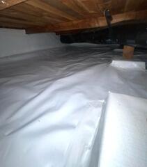 The finished Encapsulation! The entire space is now sealed, waterproofed, and insulated - no more smell, rodents, or moisture!