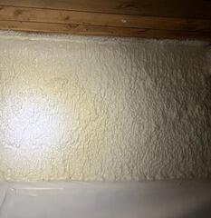 Spray Foam Insulation was applied directly onto the foundation walls, until every crevice and void was filled, and a 100% air-tight seal was achieved inside the Encapsulated crawl space. Spray Foam is the only type of insulation that qualifies as an air, thermal, moisture, and vapor barrier.