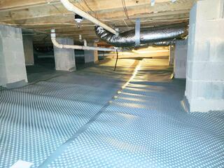 Layer of Drainage Matting
