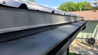 Worthington MN Gutter Shutter Installation after New Metal Roof Install