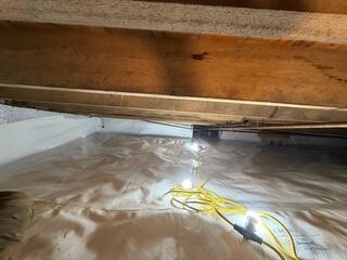 The crawl space after with CleanSpace and SilverGlo.