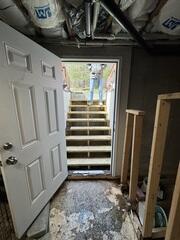Water would seep into this North Sandwich, New Hampshire, basement through the footings and through the walk-out basement door.