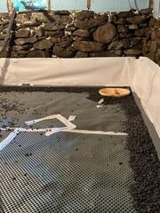 Drainage Matting - Installed beneath the new concrete floor to create drainage space and provide a pathway for water beneath the finished surface.