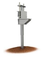 Example of a Push Pier that is used to lift and stabilize a  home's foundation.