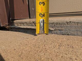 Before: Our Design Specialist, James, recommended lifting the damaged concrete back to its original level.