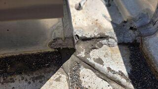 This is an outside corner that is wore out and in need of being resealed.