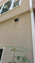 The outside vents for an ERV are installed discreetly in a location that works well for the homeowner.