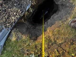 During: Our Foreman, Roel, and his crew secured 18 GeoLock Wall Anchors on the east wall.