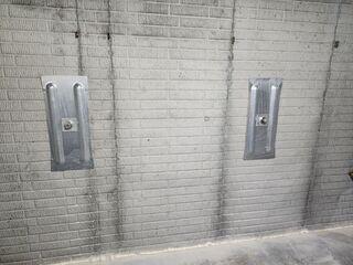 During: Our Foreman, Arturo, and his crew secured all the GeoLock Wall Anchors on the damaged walls.