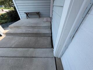 Another angle where its parting from the foundation