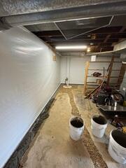 The flooring was being restored.