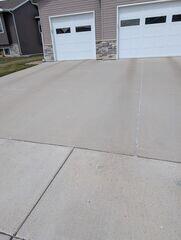 Before: Our Design Specialist, James, recommended securing PolyLevel below the sinking slabs.