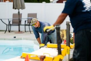 PolyLevel is an expanding polyurethane material that is injected beneath settled concrete, where it expands to fill voids and help raise and stabilize the slab.