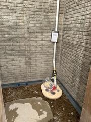 During: Our Foreman, Kiko, and his crew worked hard to secure all the products throughout the basement.