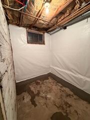 During: Our Foreman, Chris, and his crew worked hard to secure all the products throughout the basement.