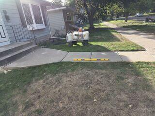 After our crew lifted and leveled the walkway with PolyLevel