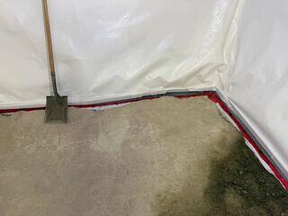 CleanSpace Wall and WaterGuard french drain installed