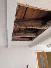 Larger section opened up and ready for repair.