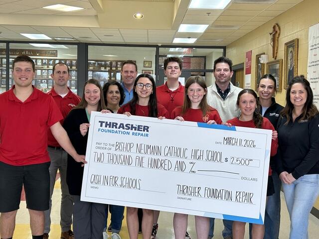 Bishop Neumann High School is using its $2,500 Cash for Schools grant from Thrasher to expand its hydroponic gardening program with an additional Tower Garden and tabletop growing systems. The project will give students hands-on experience with sustainabl - Photo 1