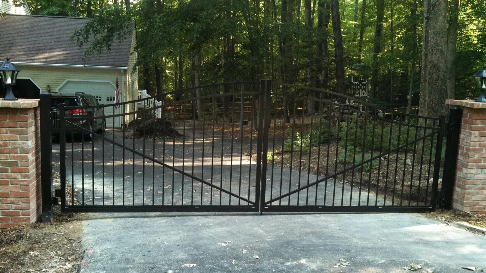 MC Fence And Deck Commercial Fencing Driveway gate installation in