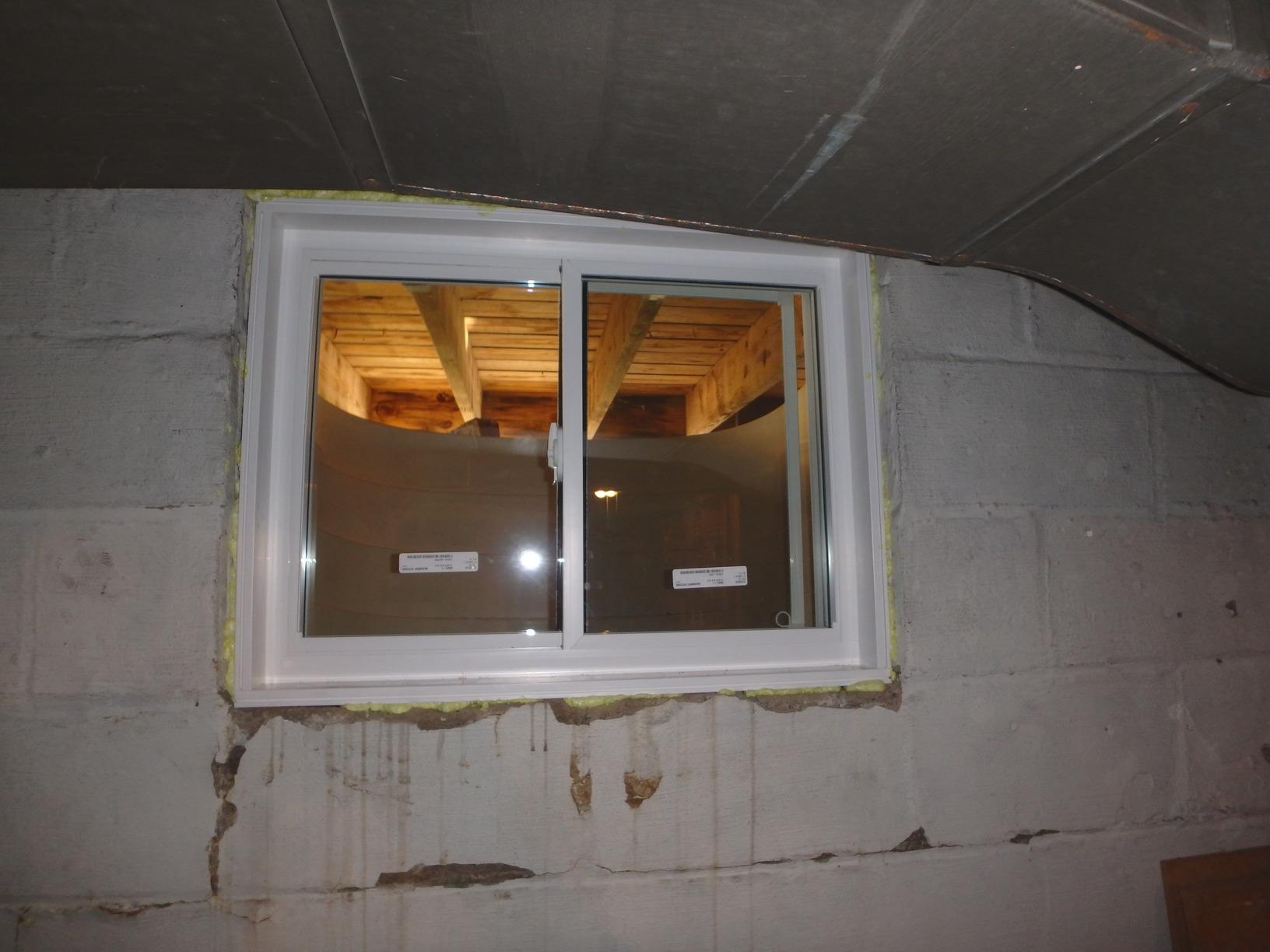 Basement Waterproofing SunHouse Well and EverLast Window Installation