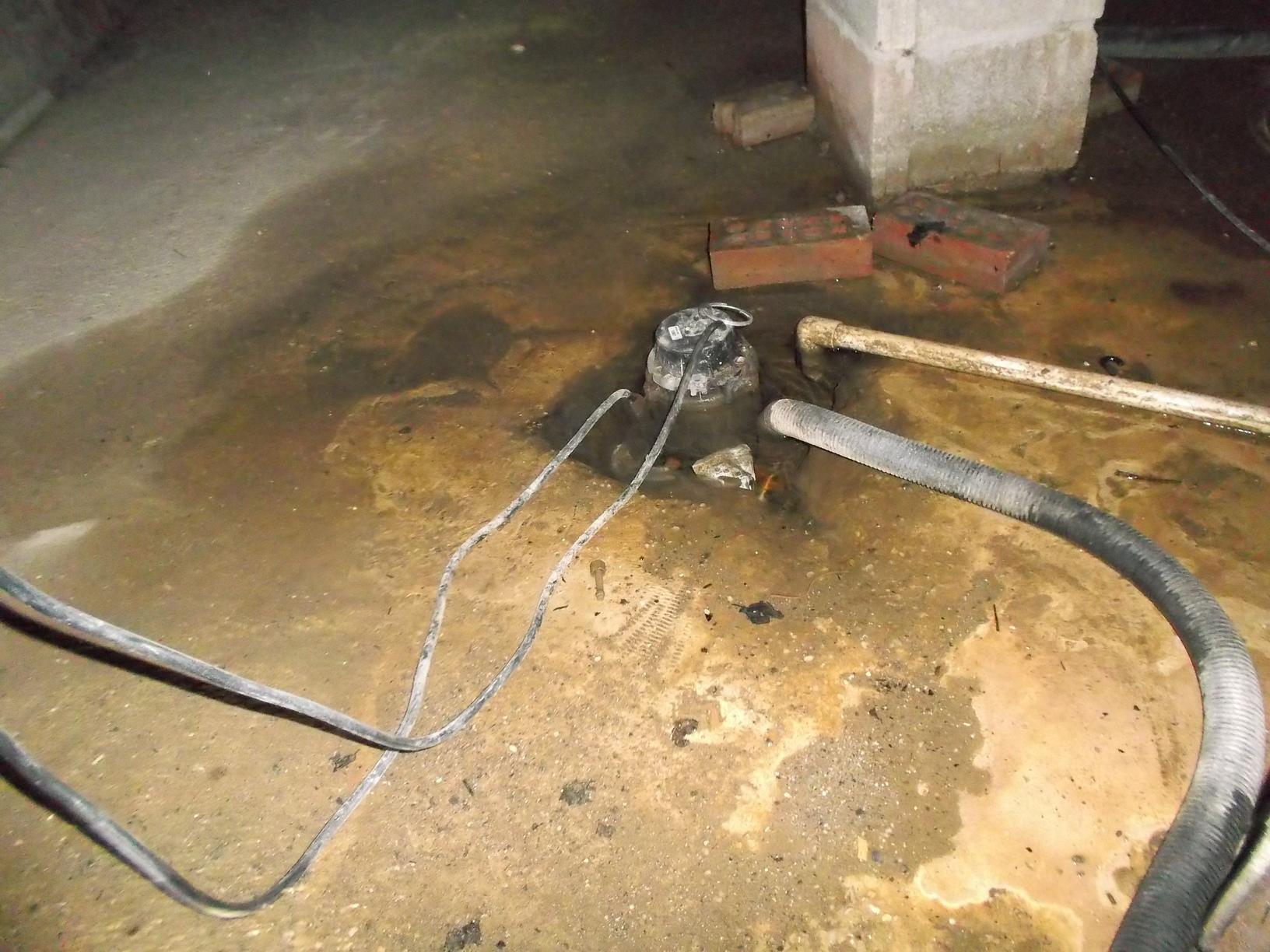 Crawl Space Repair Pennsville, NJ Install CleanSpace Old Sump Pump