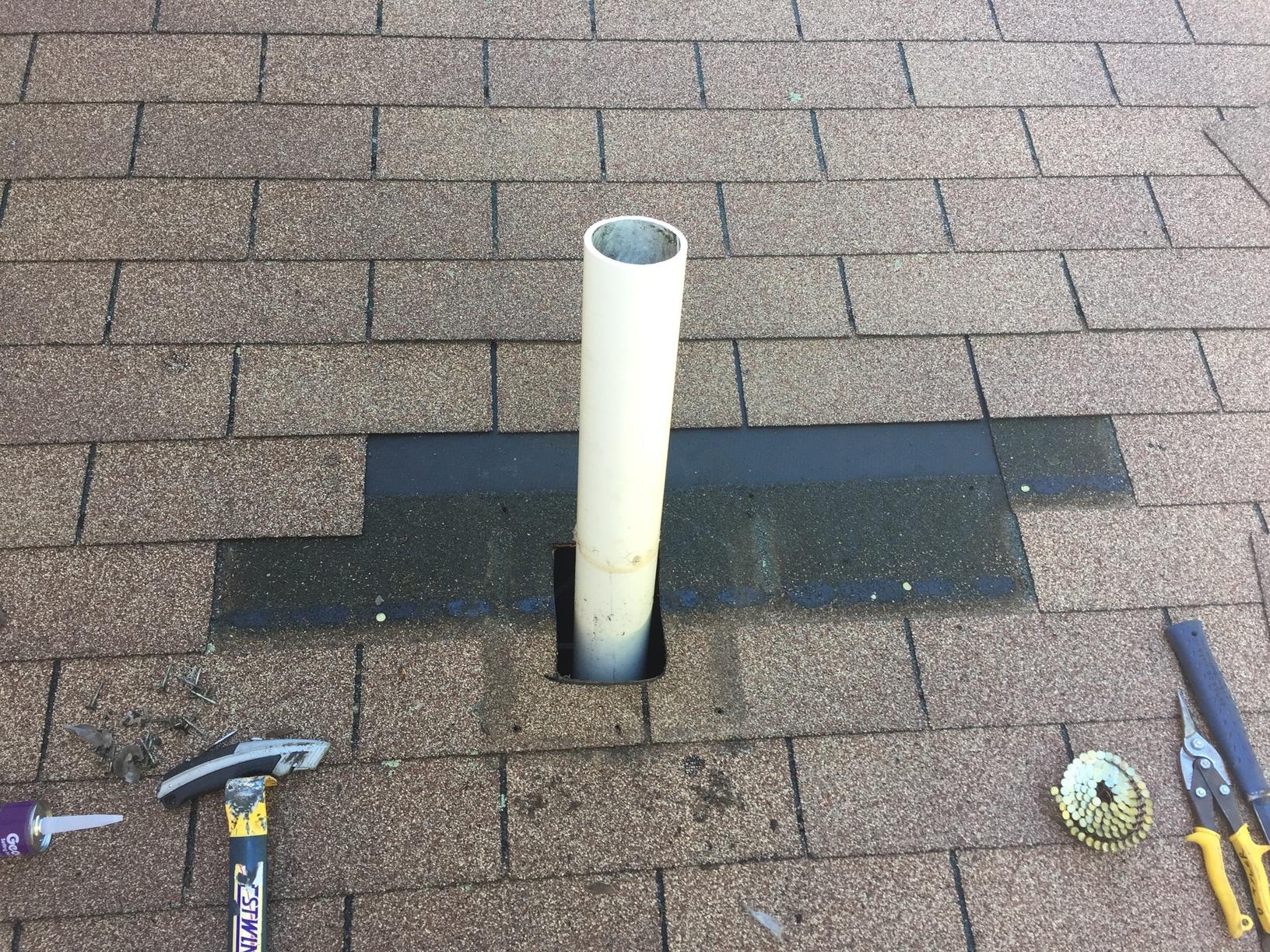 Roof Replacement Pipe Flashing Repair in Ledyard, CT Pipe Boot